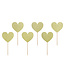 Prikkers gouden hartjes - 6 stuks