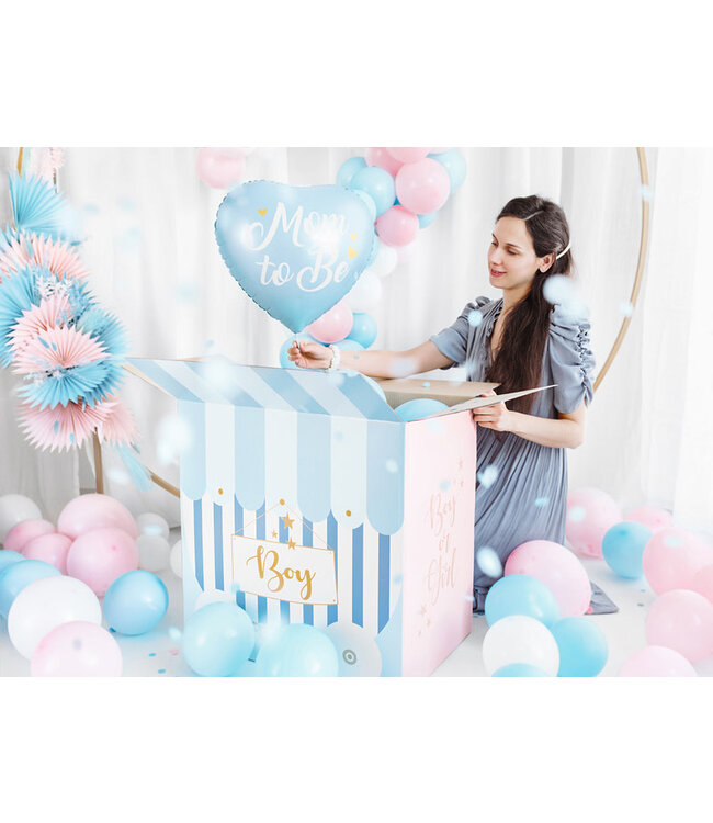 OUTLET Folieballon hart blauw 'Mom to Be'