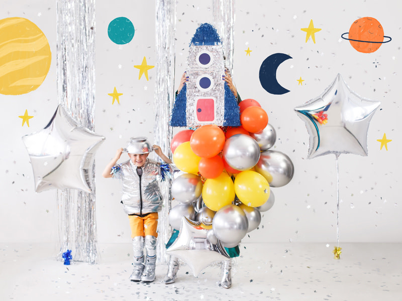 Ballonnen zilver CHROME - zak 50 stuks