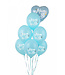 PartyDeco Ballonnen Mom to be lichtblauw - 6 stuks