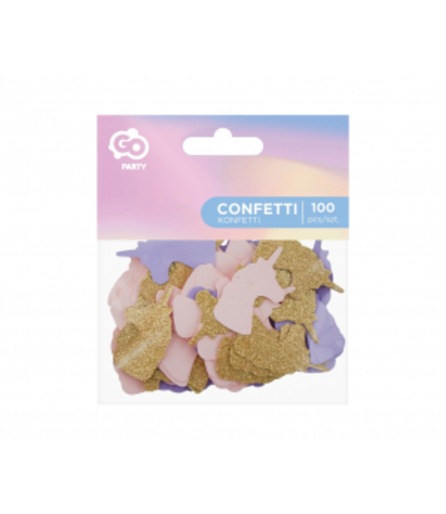 Unicorn confetti - roze, lila & glittergoud