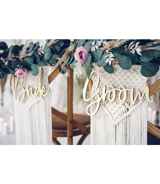 Bride & Groom letters hout | 25 x 16 cm