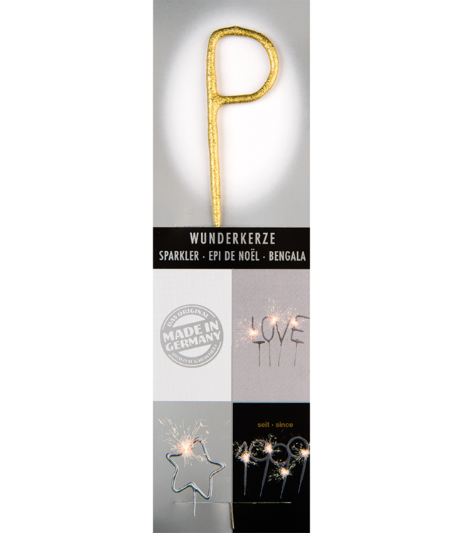 Wondercandle Sterretje letter P - goud