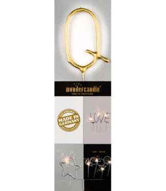 Wondercandle Sterretje letter Q - goud