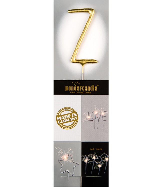 Wondercandle Sterretje letter Z - goud