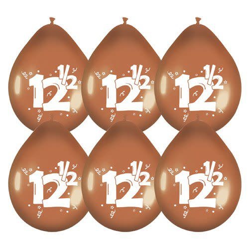 Ballonnen "12,5" brons - 6 stuks