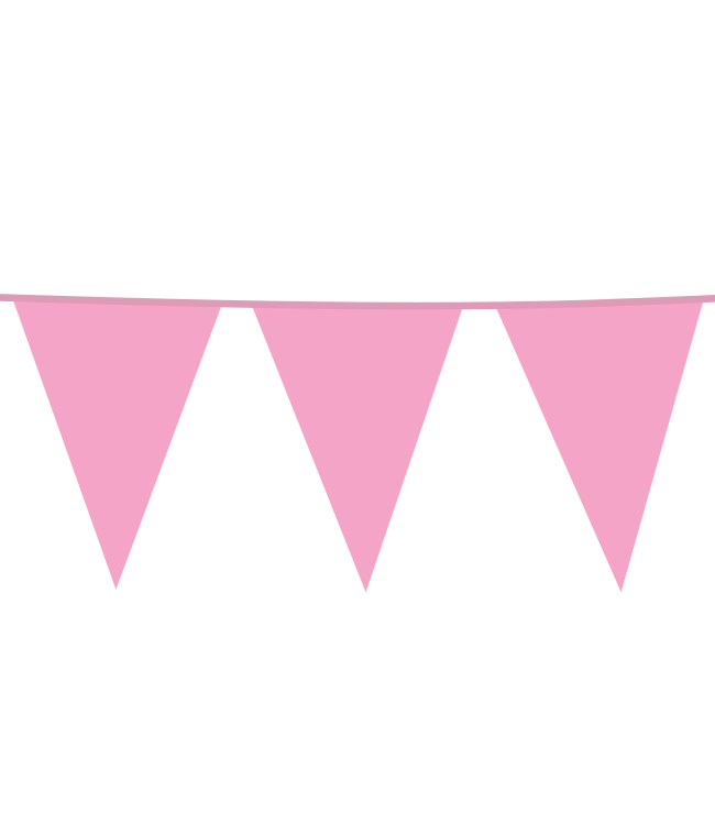 Vlaggetjes lichtroze XXL - 10 meter