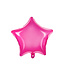 PartyDeco Folieballon ster - transparant roze - 48cm