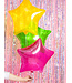 PartyDeco Folieballon ster - transparant roze - 48cm