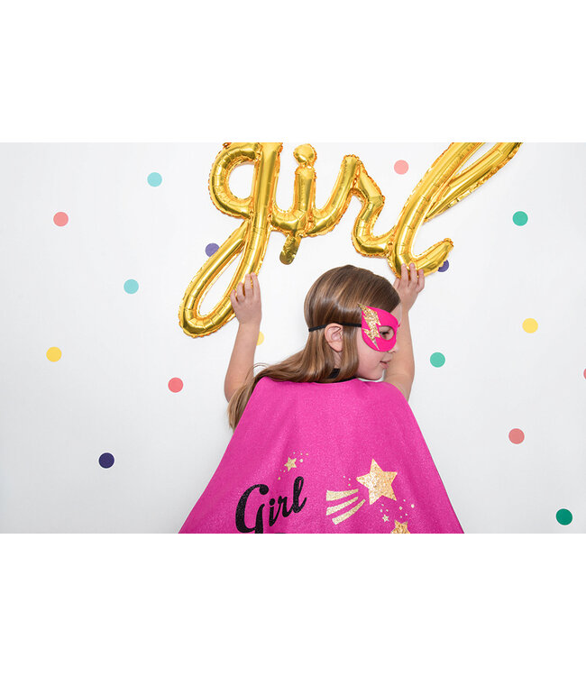 Folieballon GIRL - goud 77cm