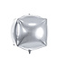 Kubus folieballon zilver - 35 cm