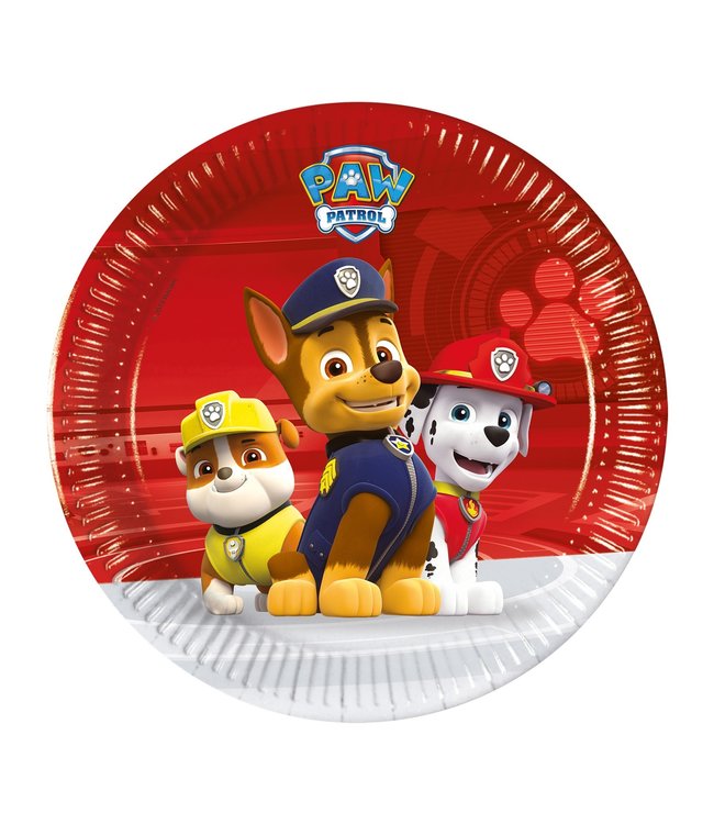 Globos Paw Patrol bordjes - 20cm - 8 stuks