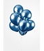 OUTLET Ballonnen blauw CHROME | zak 100 stuks