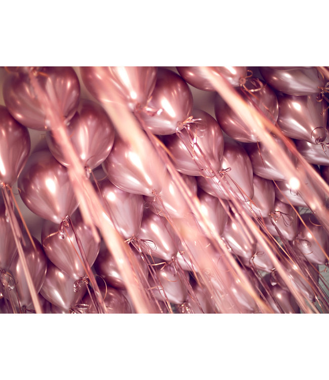 Ballonnen rosegoud CHROME - zak 50 stuks