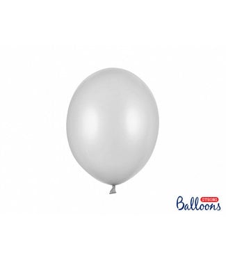Strong Balloons Ballonnen metallic zilver | 14" = 30cm |  zak 50 stuks