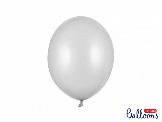 Ballonnen metallic zilver - zak 50 stuks