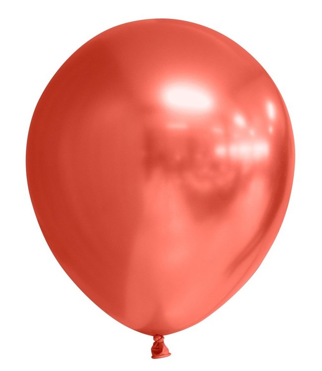 Ballonnen rood CHROME - zak 100 stuks