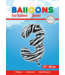 Globos Cijferballon 3 Zebra - 86 cm