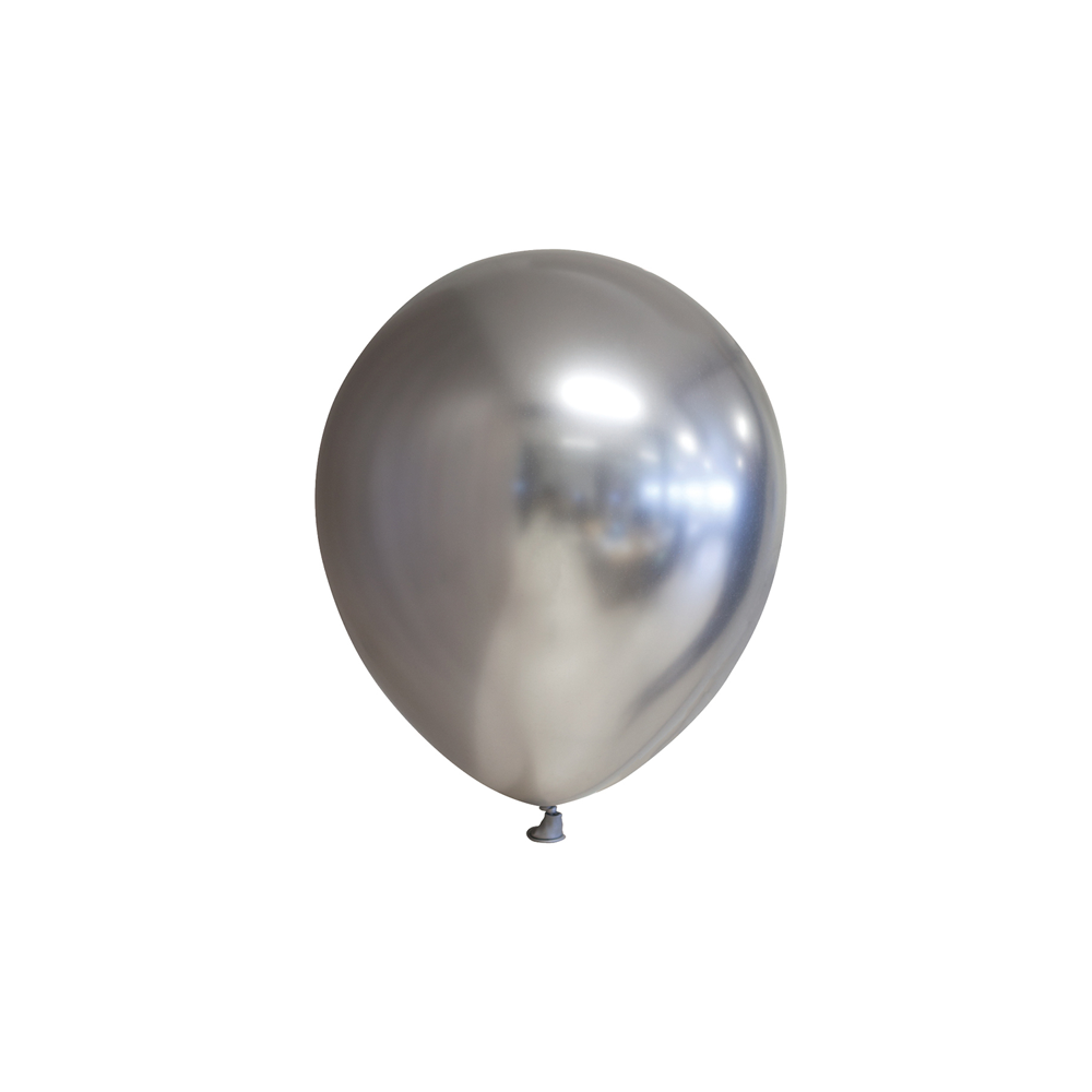 Ballonnen zilver MINI Chrome - zak 100 stuks