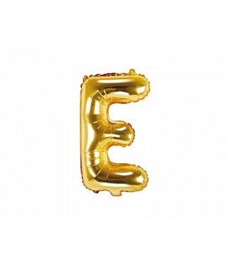 PartyDeco Letterballon E - Goud 35cm