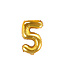 Cijferballon 5 | Goud | 35cm