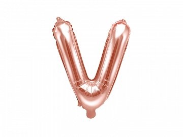 Folieballon V - Rose Goud 35cm