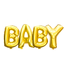 Globos OUTLET BABY - Reuze folieballonnen goud 1 meter