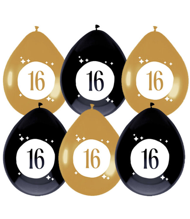 Ballonnen 16 | Festive gold | 6 stuks