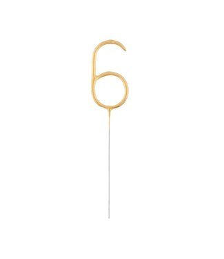 GoDan Sterretje cijfer 6 - goud