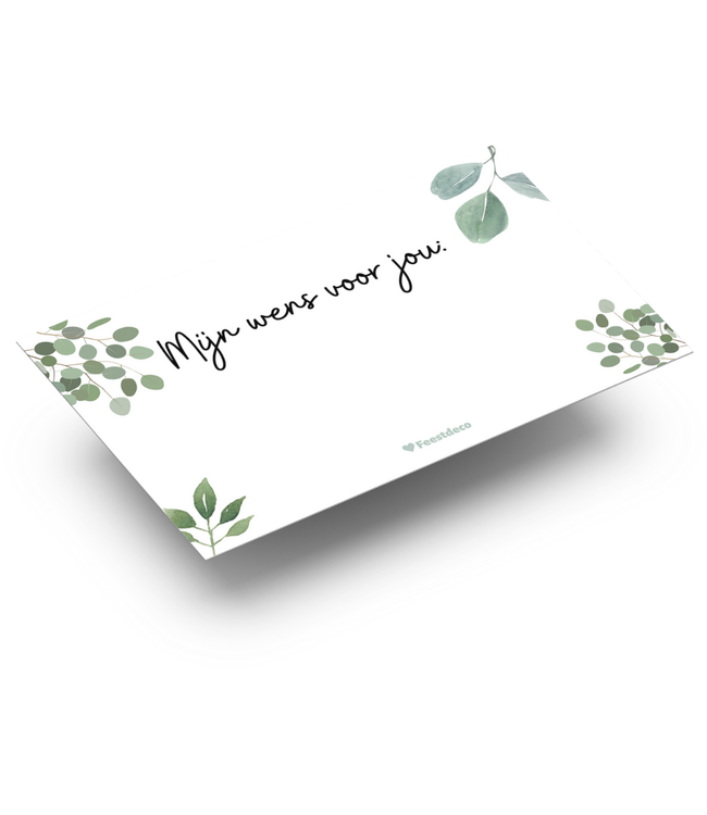 Babyshower voorspelkaarten MINI - 10 stuks | Botanical