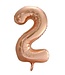 OUTLET Cijferballon 2 Rose goud | 86cm