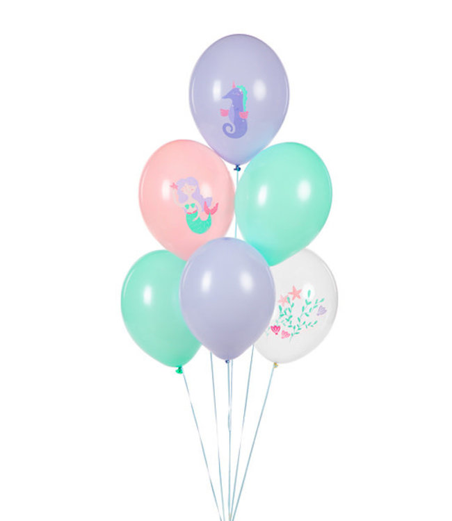 Ballonnenset - Zeemeermin / In de zee - 6 stuks