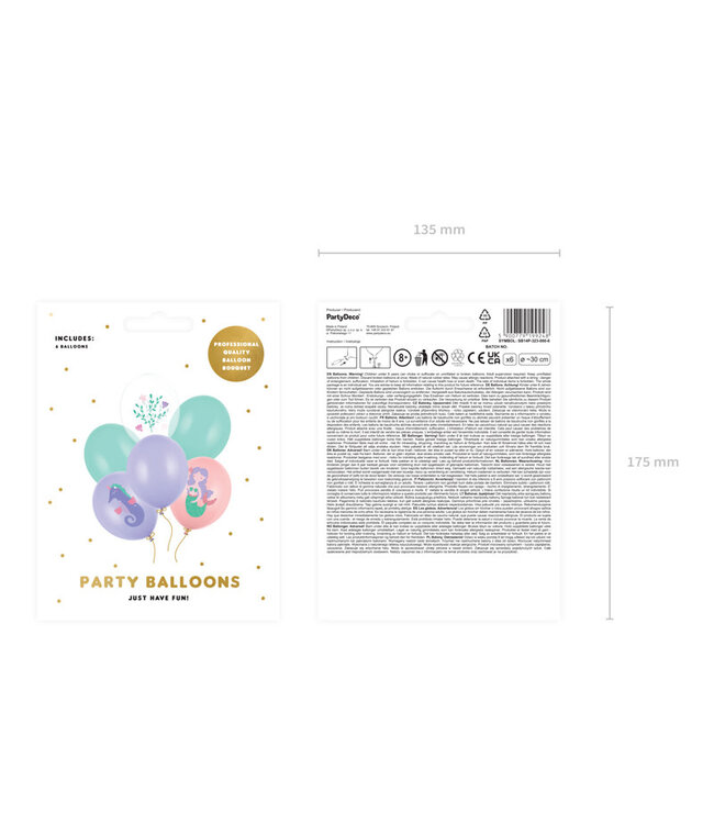 Ballonnenset - Zeemeermin / In de zee - 6 stuks