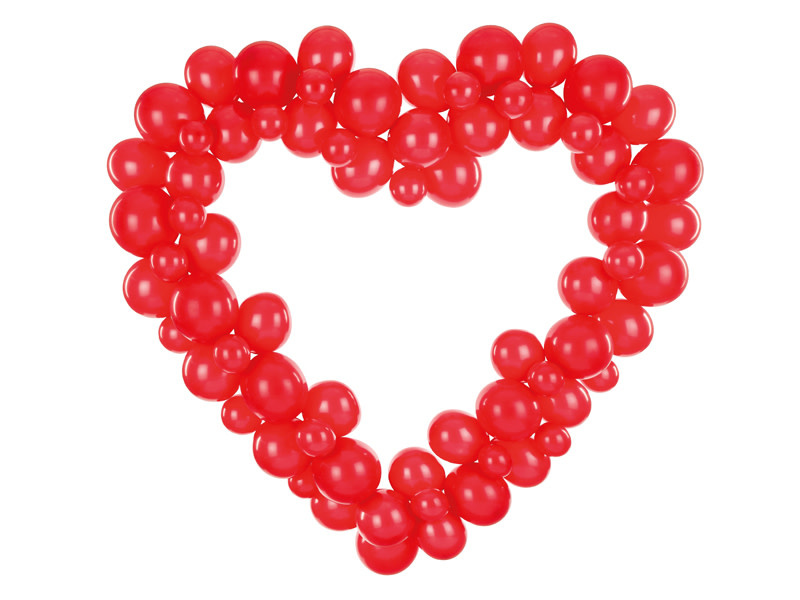 Ballonslinger hartframe - incl. rode ballonnen