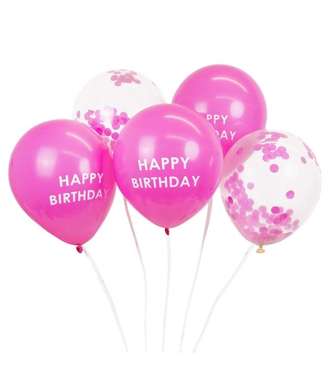 Talking Tables OUTLET Ballonnenmix Happy Birthday - roze