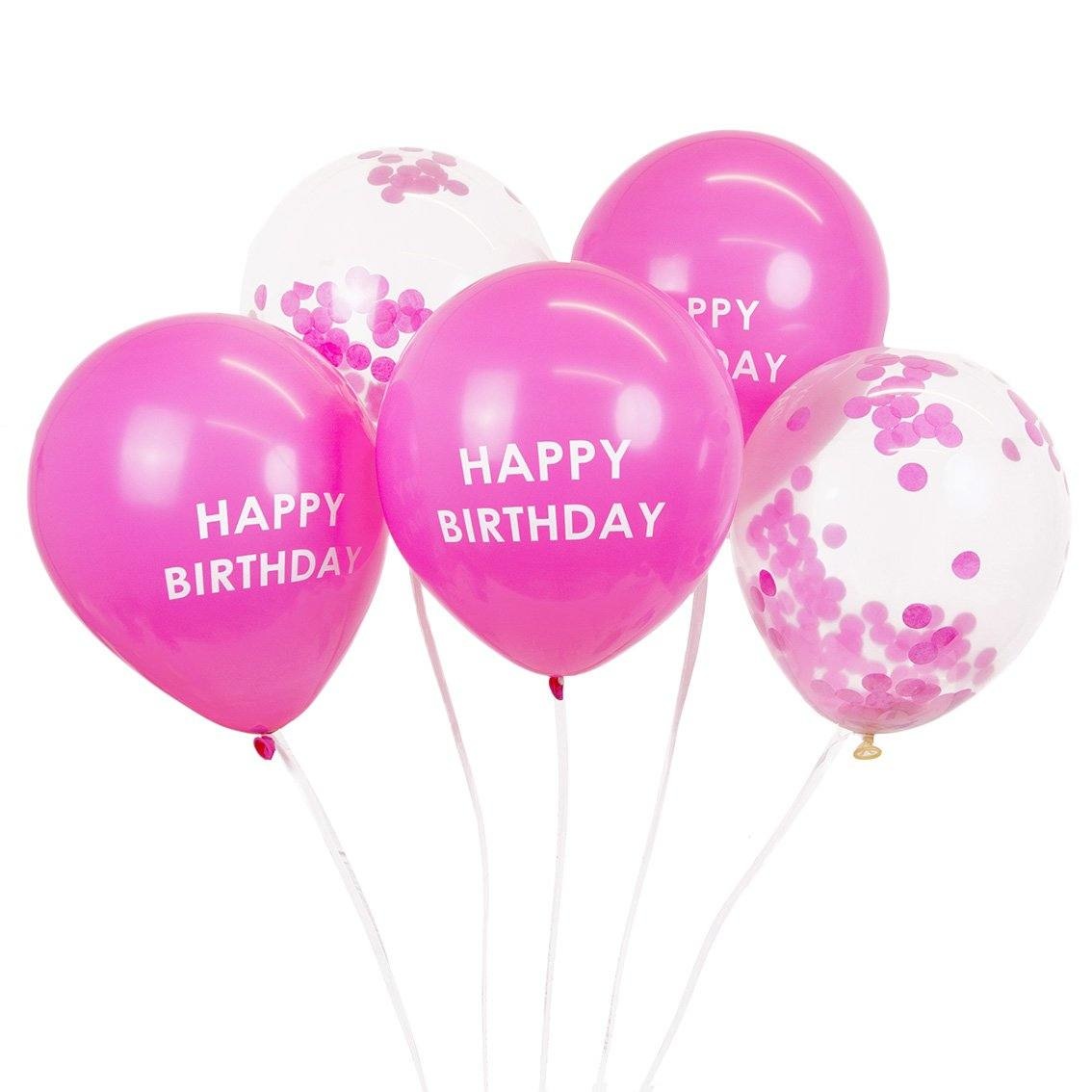 Toepassen Emulatie verklaren Ballonnenmix Happy Birthday - roze - Feestdeco