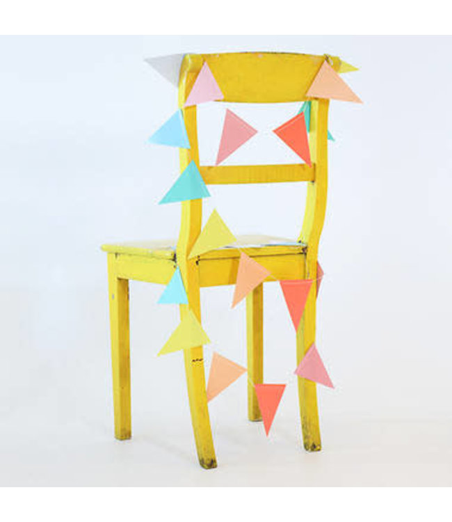 Papieren mini vlaggenlijn PASTEL