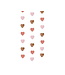 Slinger hartjes | Roze - Rosegoud | 4,50 meter