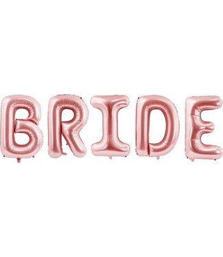 PartyDeco OUTLET Folieballon rose goud - bride