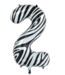 OUTLET Cijferballon 2 Zebra - 86 cm