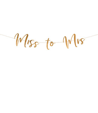 PartyDeco OUTLET Slinger Miss to Mrs - rosegoud