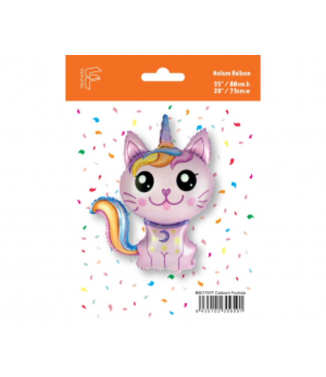 Folieballon Unicorn kat - 60 centimeter