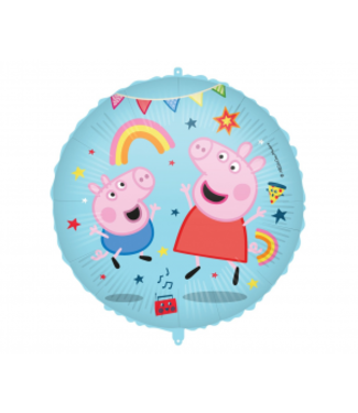 Folieballon Peppa Pig rond - 40 cm