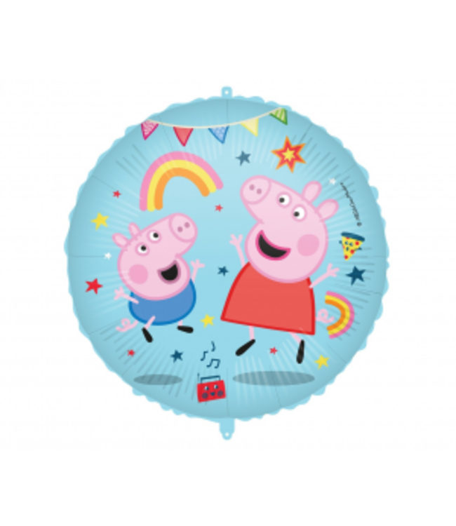 Folieballon Peppa Pig rond - 40 cm