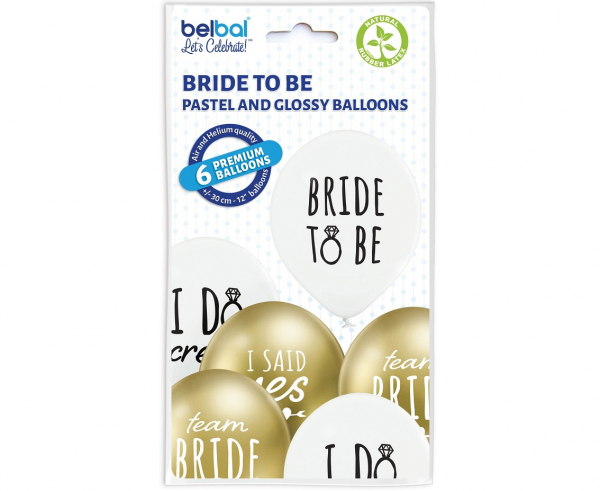 Ballonnen Bride to be - 6 stuks