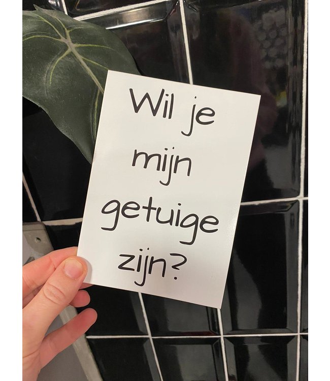 OUTLET Sticker - Wil je mijn getuige zijn?