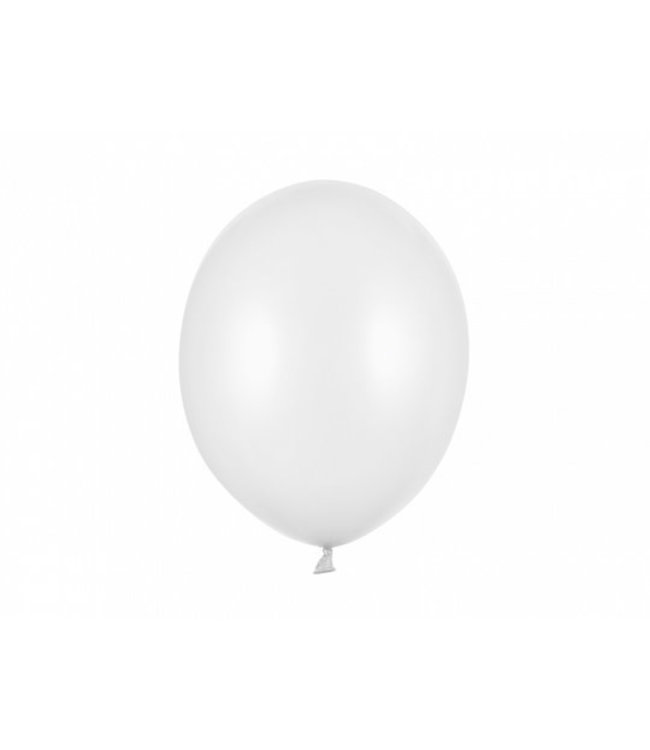 Ballonnen metallic wit | 14"=30cm | 100 stuks