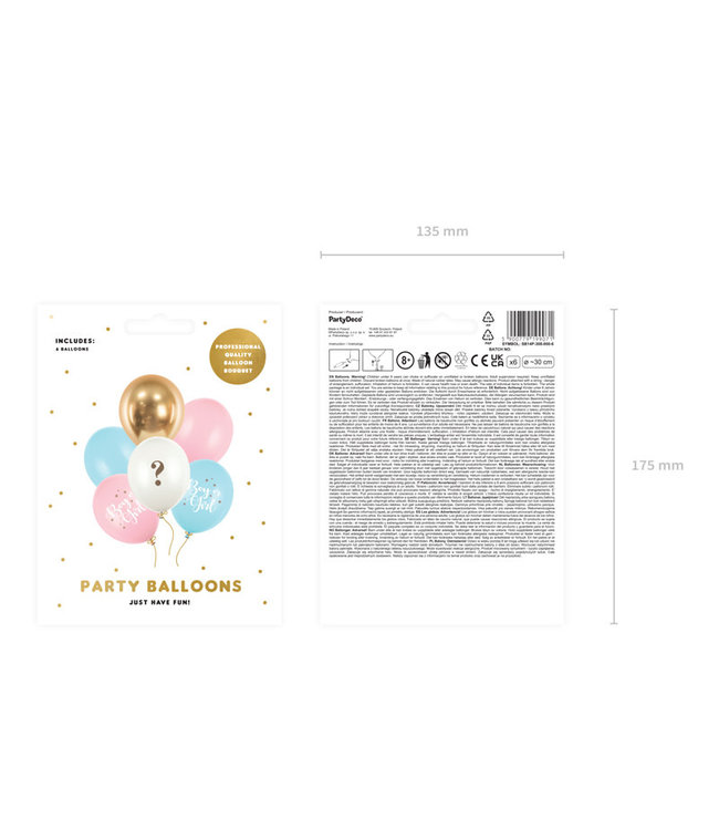 Boy or girl ballonnenset | 6 stuks | Gender Reveal