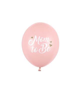 PartyDeco Mom to be ballonnenset roze - 6 stuks