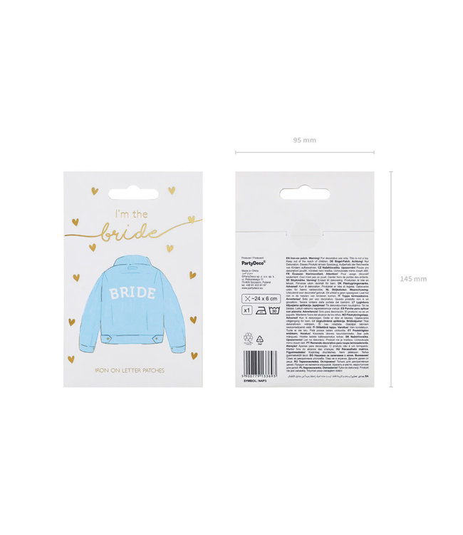 Strijkapplicatie BRIDE - wit